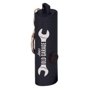 Personalized 2 3/8" Black 3-LED Flashlight with Keychain