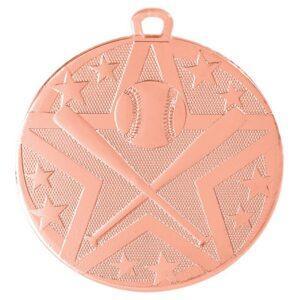 Personalized 2" Bronze Superstar Baseball/Softball Medal