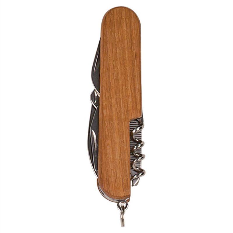 Personalized 3 1/2" Wooden 8-Function Multi-Tool Pocket Knife