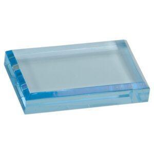 Personalized 4" x 2 1/2" Blue Acrylic Paperweight