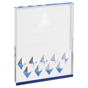 Personalized 4" x 6" Blue Diamond Mirage Acrylic