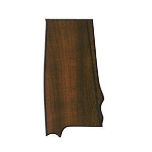Personalized 5 5/8" x 10 1/2" Walnut Finish Black Edge Alabama State Plaque