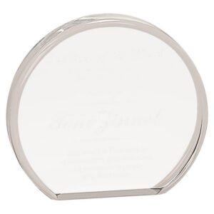 Personalized 5" x 4 1/2" Clear Round Acrylic