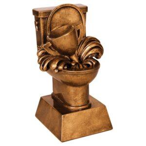 Personalized 6" Antique Gold Toilet Loser Resin