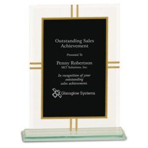 Personalized 8 1/2" Contemporary Glass 4-Point Award