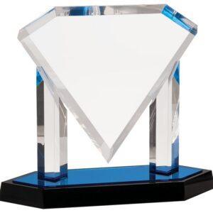 Personalized 9 1/2" Blue Floating Diamond Acrylic
