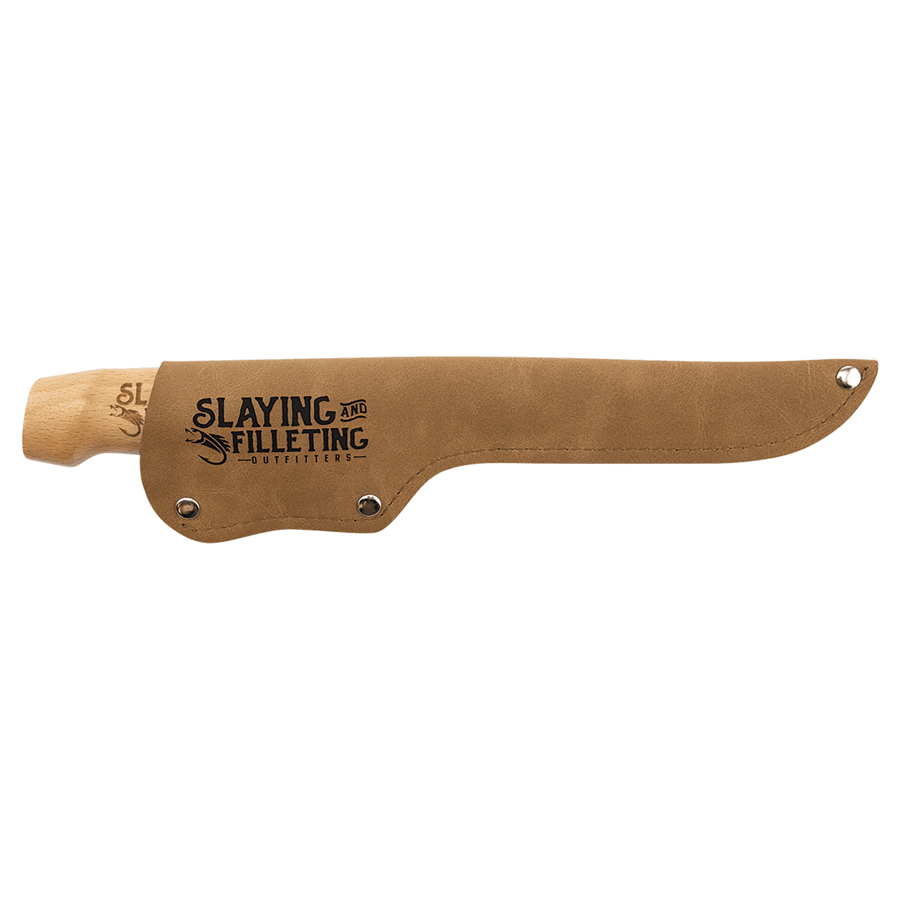 Personalized Bison River Fillet Knife with Sheath – 7" Blade