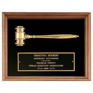 Personalized Framed Gold Gavel Award