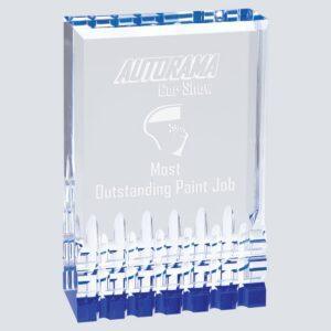 Personalized Mirage Acrylic Award, Engraved - Mirage 5", Blue