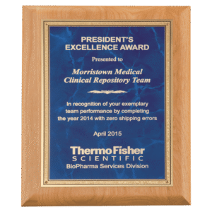 Personalized Natural Alder Wood Award Plaque