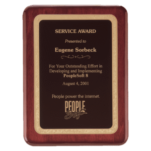 Personalized Rosewood Piano Finish Award Plaque