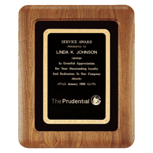 Personalized Walnut Framed Award Plaque