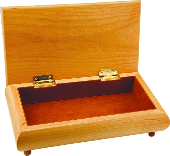 Personalized Wood Keepsake Box, Engraved Rosewood or Red Alder - Red Alder, Large 10 1/2" x 6"