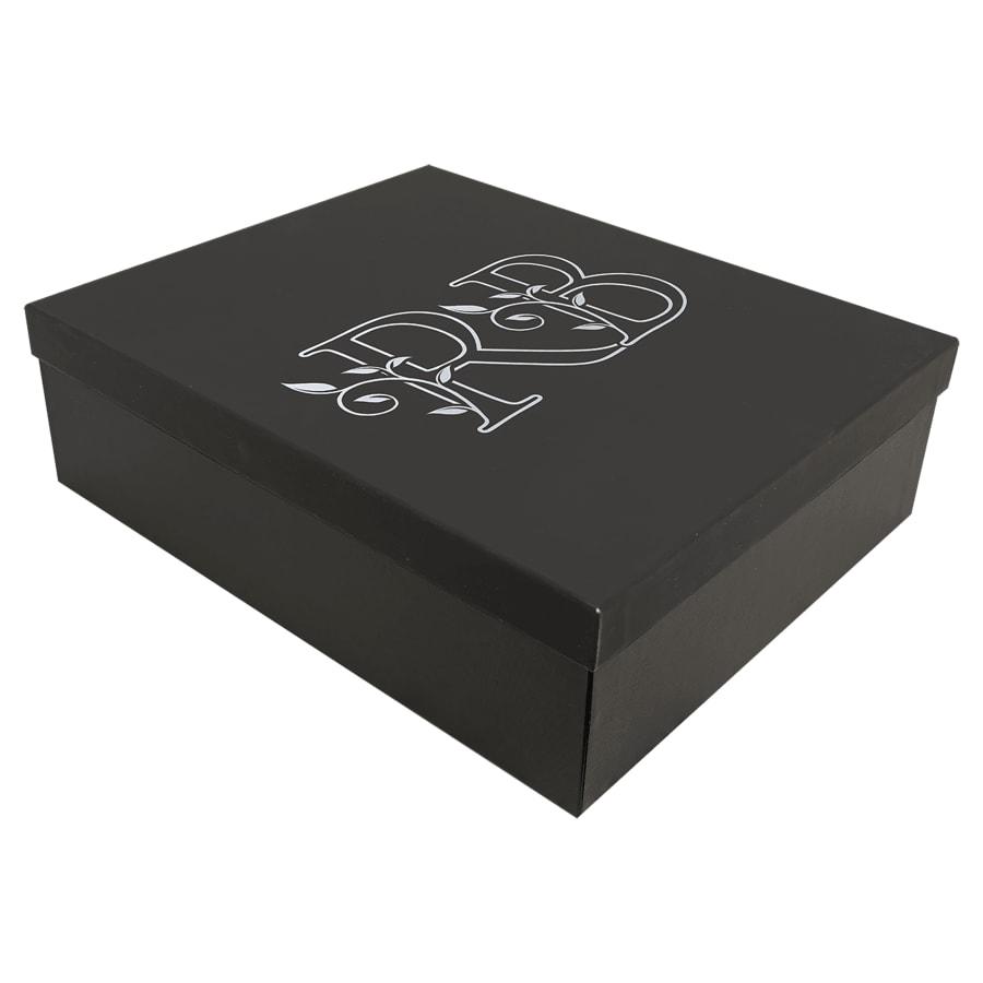 Plaque Presentation Boxes, Gift Boxes and Velvet Bags (Packs) - 12 3/4" x 10 1/4" Black Lazerburst Gift Box-Lasers to Silver