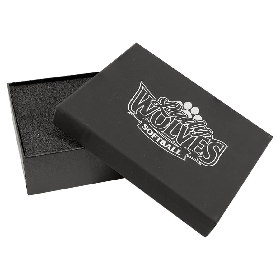 Plaque Presentation Boxes, Gift Boxes and Velvet Bags (Packs) - 7 1/4" x 5 7/8" Black Lazerburst Gift Box-Lasers to Silver