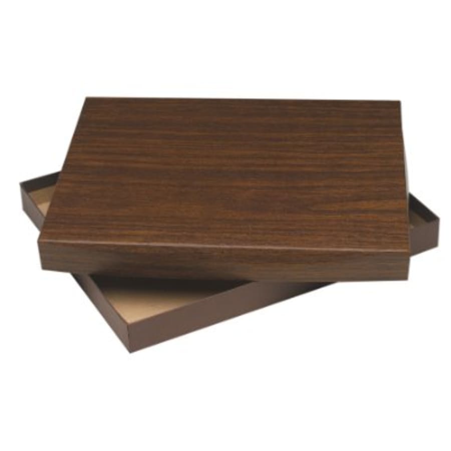 Plaque Presentation Boxes, Gift Boxes and Velvet Bags (Packs) - 9" x 12" Walnut Foiled Plaque Box