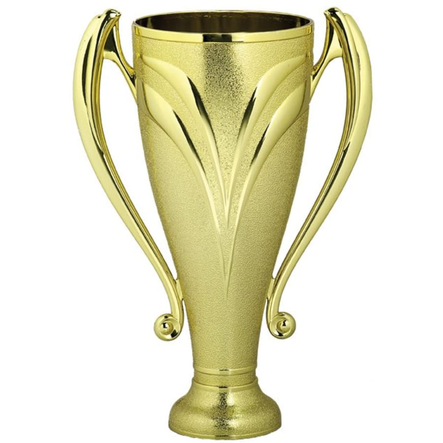Plastic Trophy Cups and Cup Lids (Single, 5 or 10) - 10" Gold Plastic Victory Cup