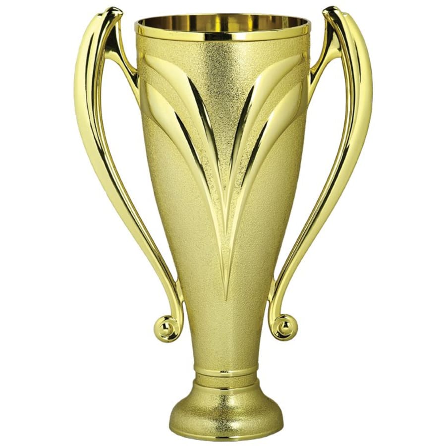 Plastic Trophy Cups and Cup Lids (Single, 5 or 10) - 12" Gold Plastic Victory Cup