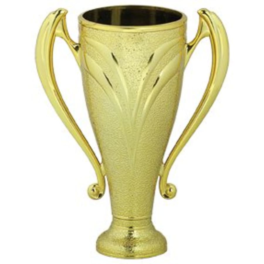 Plastic Trophy Cups and Cup Lids (Single, 5 or 10) - 4 3/4" Gold Plastic Victory Cup