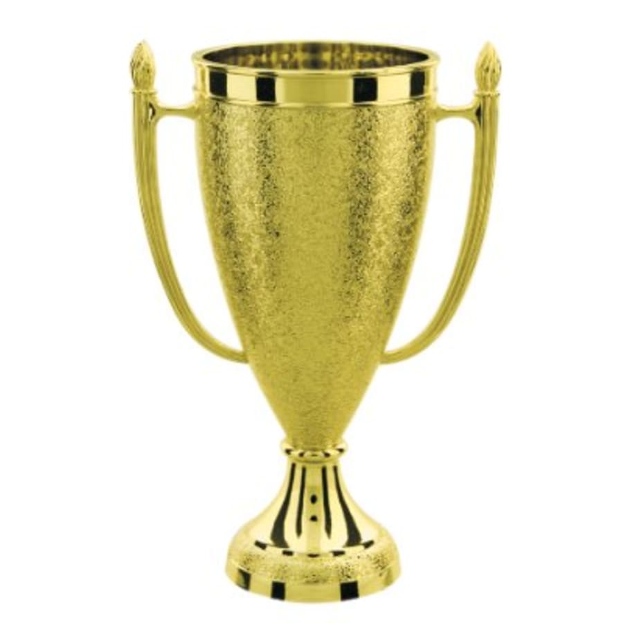 Plastic Trophy Cups and Cup Lids (Single, 5 or 10) - 4" Gold Plastic Cup (CUP2604)