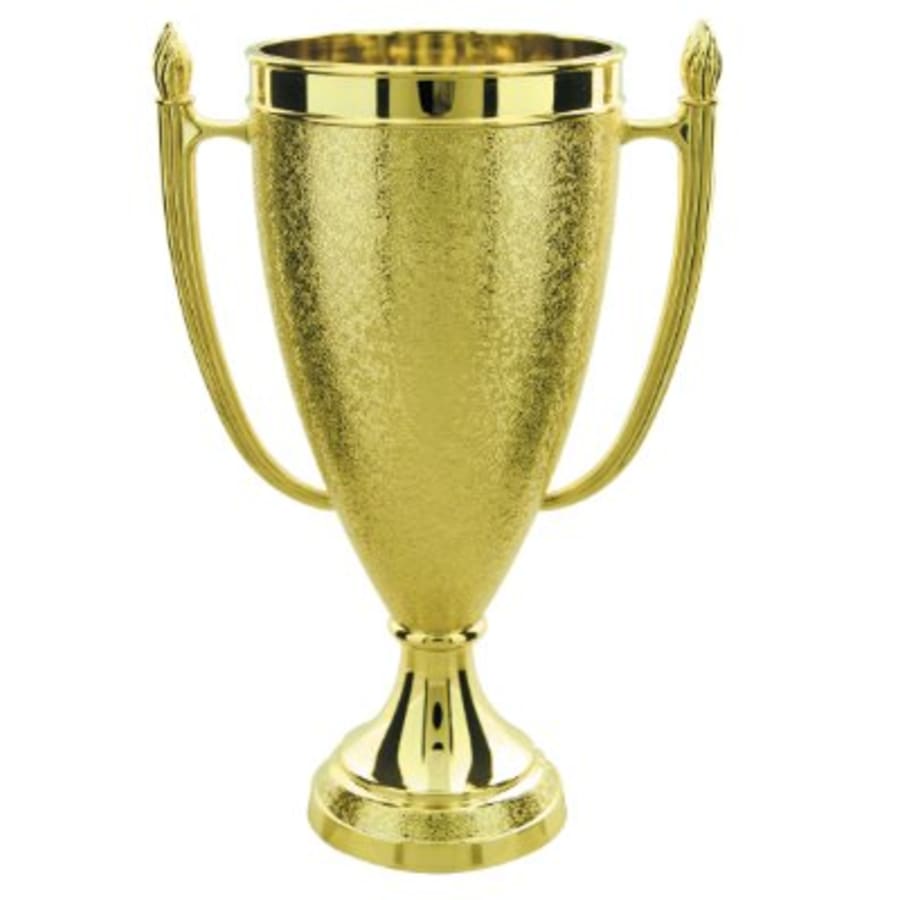 Plastic Trophy Cups and Cup Lids (Single, 5 or 10) - 5 3/4" Gold Plastic Cup