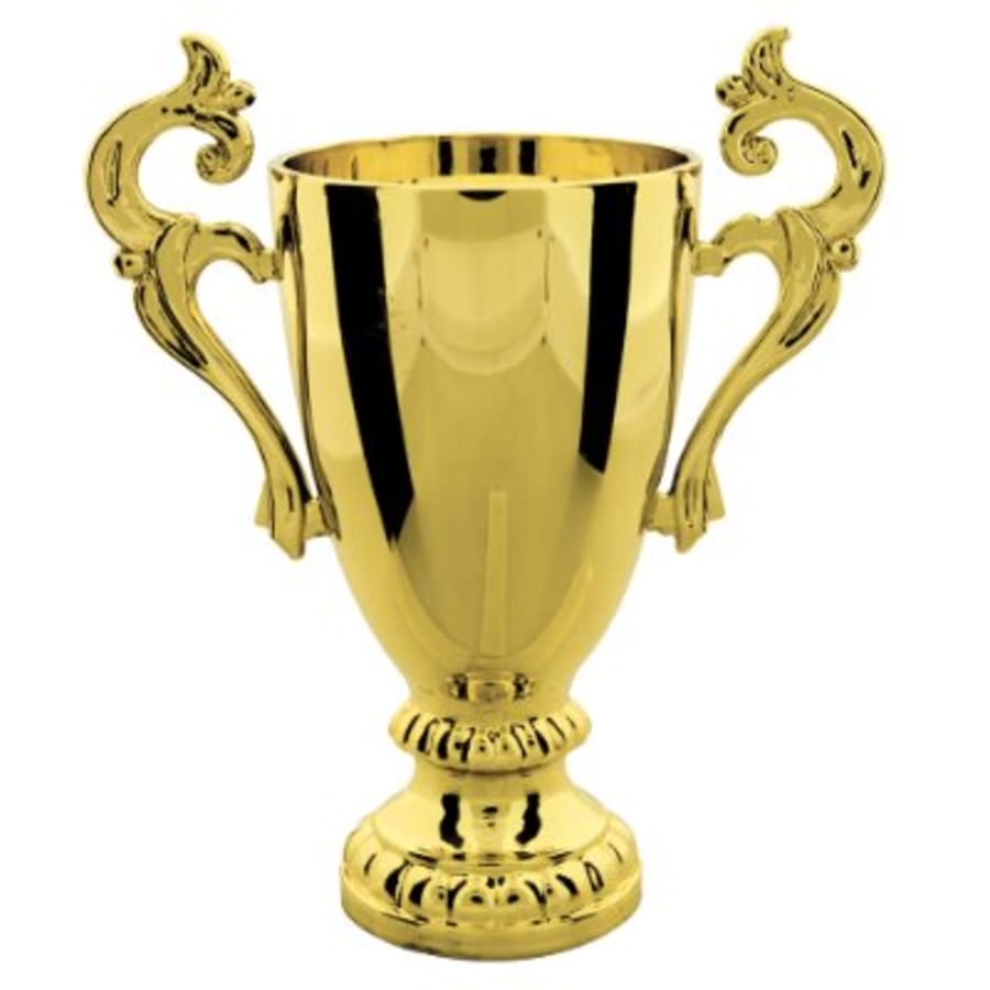 Plastic Trophy Cups and Cup Lids (Single, 5 or 10) - 5" Gold Plastic Cup