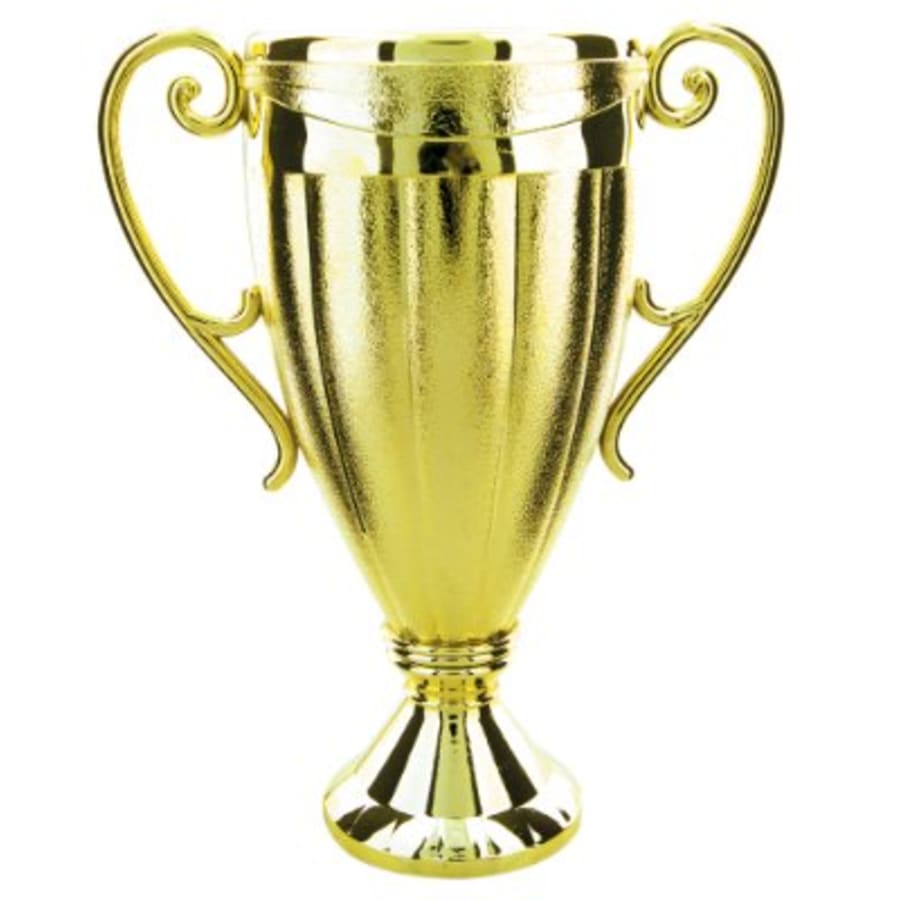 Plastic Trophy Cups and Cup Lids (Single, 5 or 10) - 7 1/4" Gold Plastic Cup (CUP14)