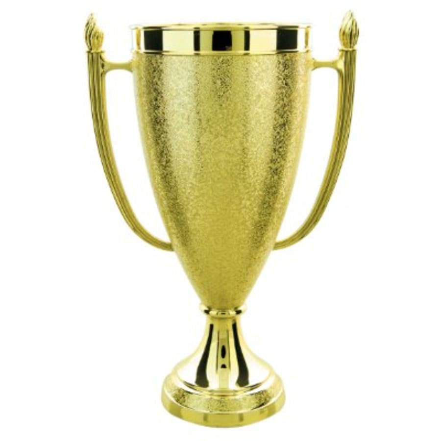 Plastic Trophy Cups and Cup Lids (Single, 5 or 10) - 7 1/4" Gold Plastic Cup (CUP2607)