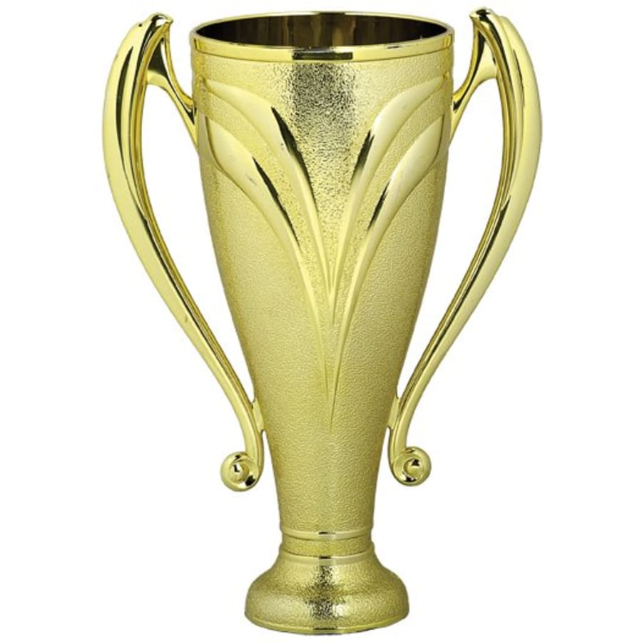 Plastic Trophy Cups and Cup Lids (Single, 5 or 10) - 8 1/2" Gold Plastic Victory Cup
