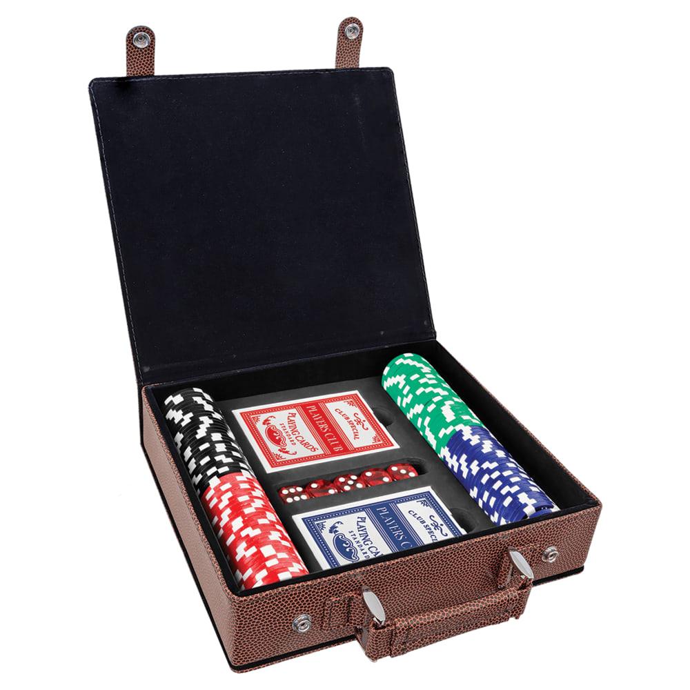 Personalized Poker Chip Set, 100 Chips - Football