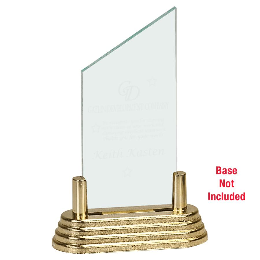 Pop-In Acrylics, Clear Acrylic Shapes and Bases, Blank - 3" x 6" Jade Peak Pop-In Acrylic (Base not included)