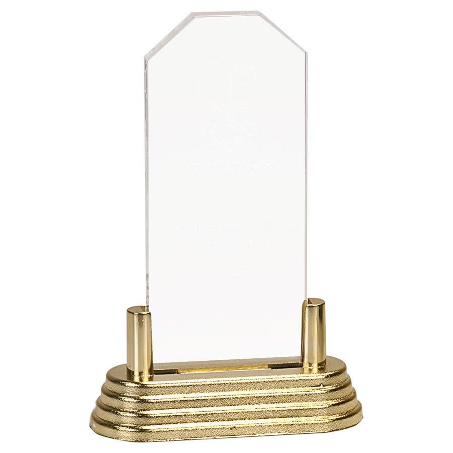 Pop-In Acrylics, Clear Acrylic Shapes and Bases, Blank - 3" x 7" Clear Corners Pop-In Acrylic (Base not included)
