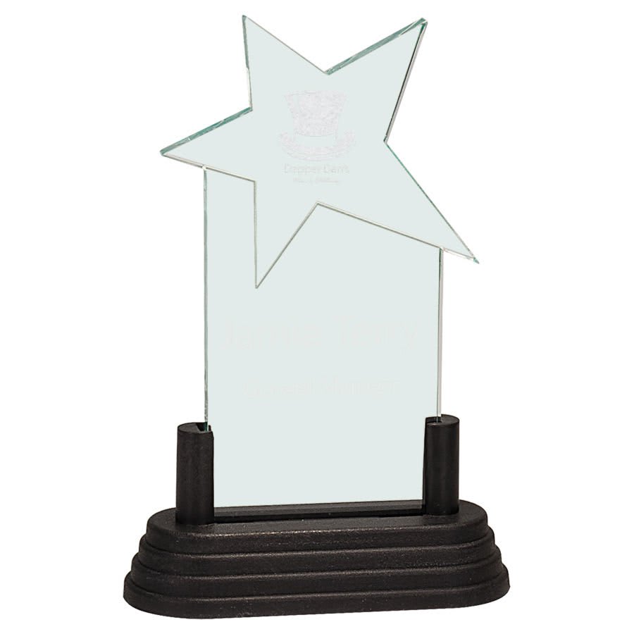 Pop-In Acrylics, Clear Acrylic Shapes and Bases, Blank - 3" x 7" Jade Star Pop-In Acrylic (Base not included)