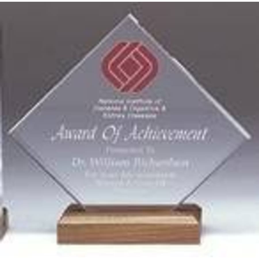 Pop-In Acrylics, Clear Acrylic Shapes and Bases, Blank - 6" x 6" Clear Diamond Acrylic (Base not included)