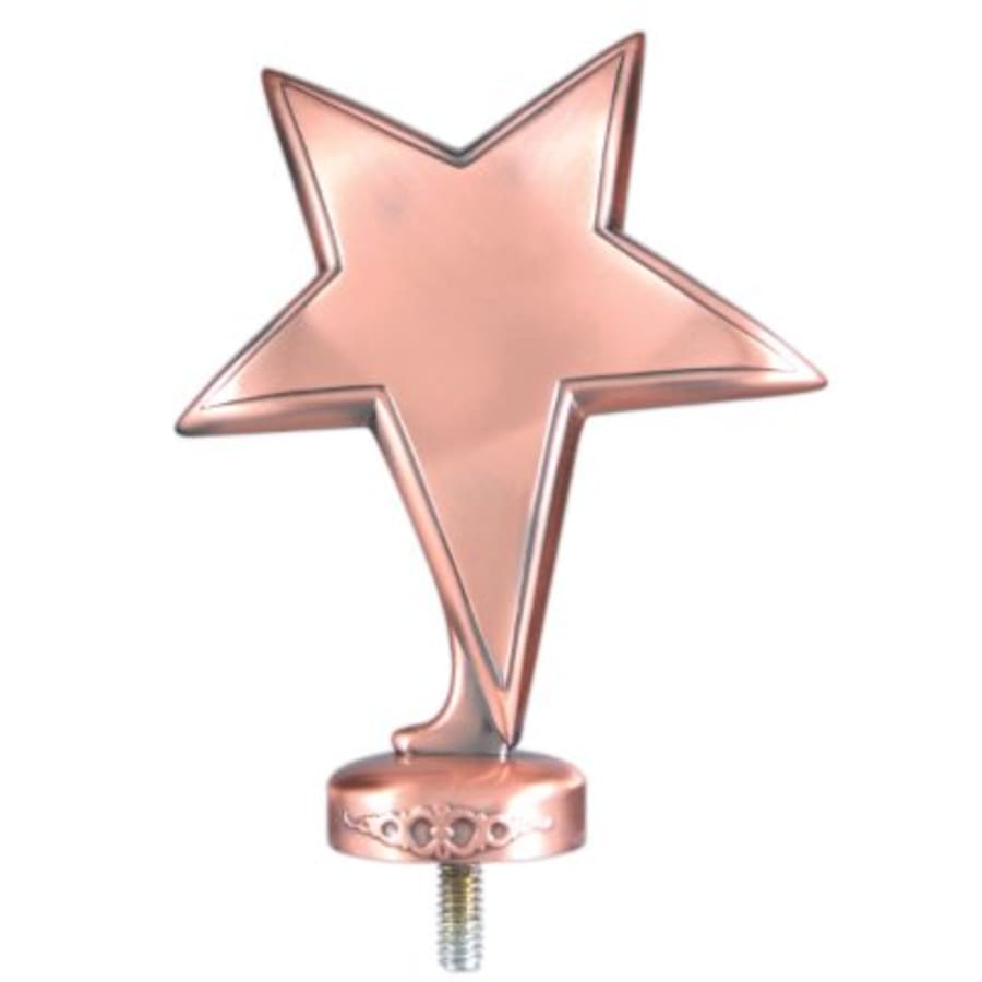 Premium Trophy Toppers: Eagles, Metal Figures and Trims (Single or 5) - 4 1/2" Bronze Shining Star Solid Metal Figure