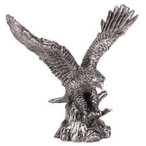 Premium Trophy Toppers: Eagles, Metal Figures and Trims (Single or 5) - 7 1/4" Antique Metallic Bronze Eagle Resin