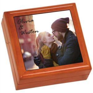 Sublimation Plaques - 5 1/2"x 5 1/2"x 2 1/4" Brown Gift Box w/4 1/4"x 4 1/4" Ceramic Tile