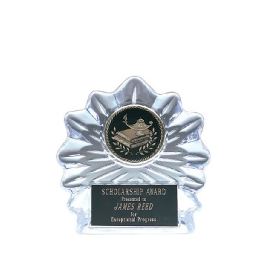 Sculpted Ice Acrylic Award Parts and Torch Stands - 5" Clear Flame Sculpted Ice