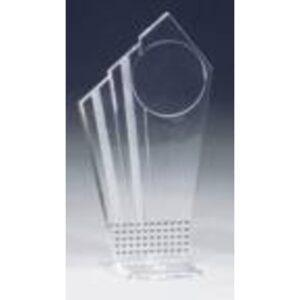 Sculpted Ice Acrylic Award Parts and Torch Stands - 7" Clear 2" Insert Holder Diamondback