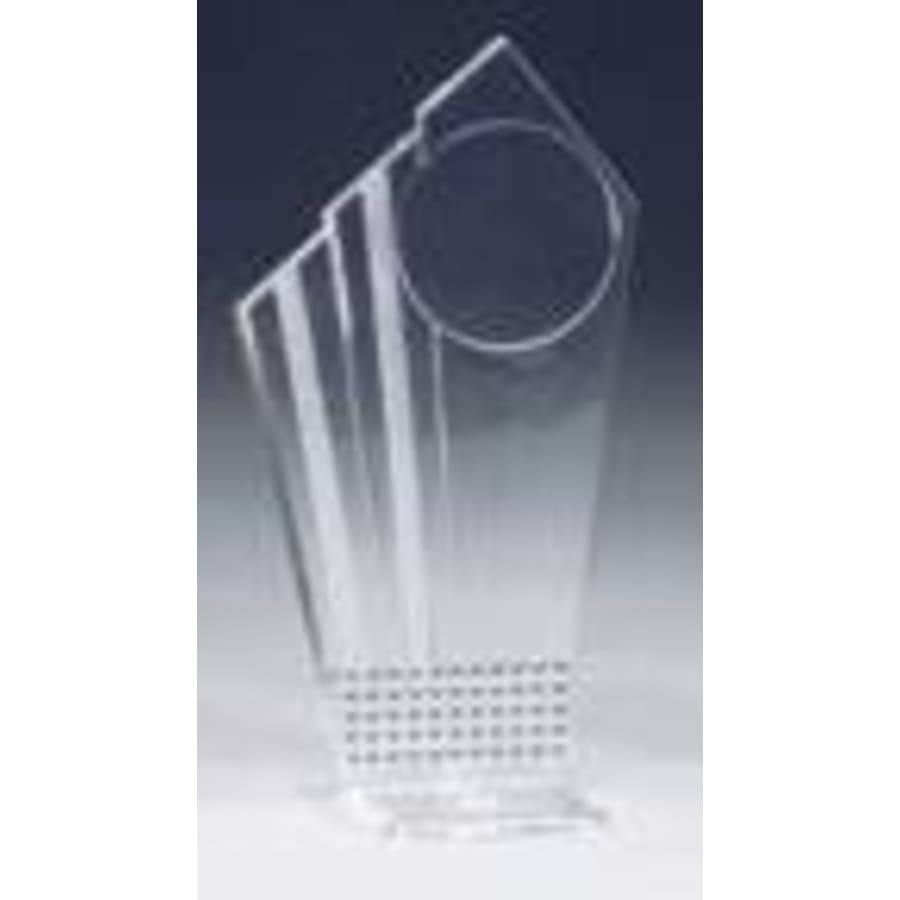 Sculpted Ice Acrylic Award Parts and Torch Stands - 7" Clear 2" Insert Holder Diamondback