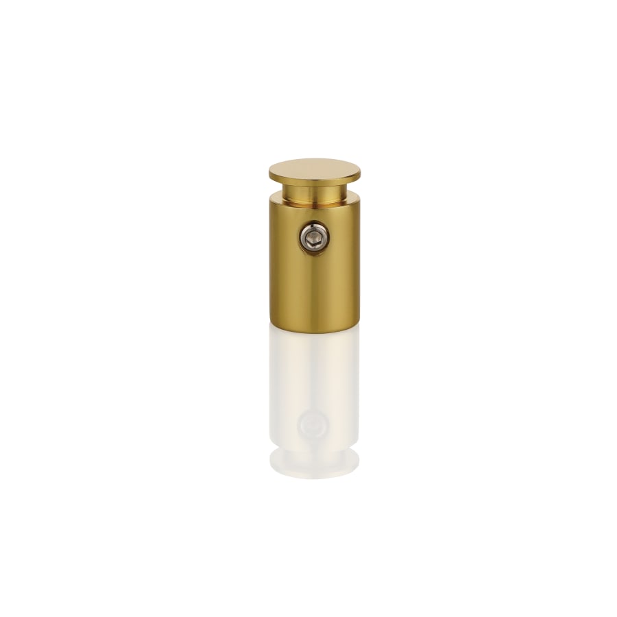 Sign Stand-Offs: Kota Pro Aluminum, Screw Cap and Multi-Layer (Sets of 4 or 12) - .51" x .83" Low Profile Tamper-Resistant, Satin Gold