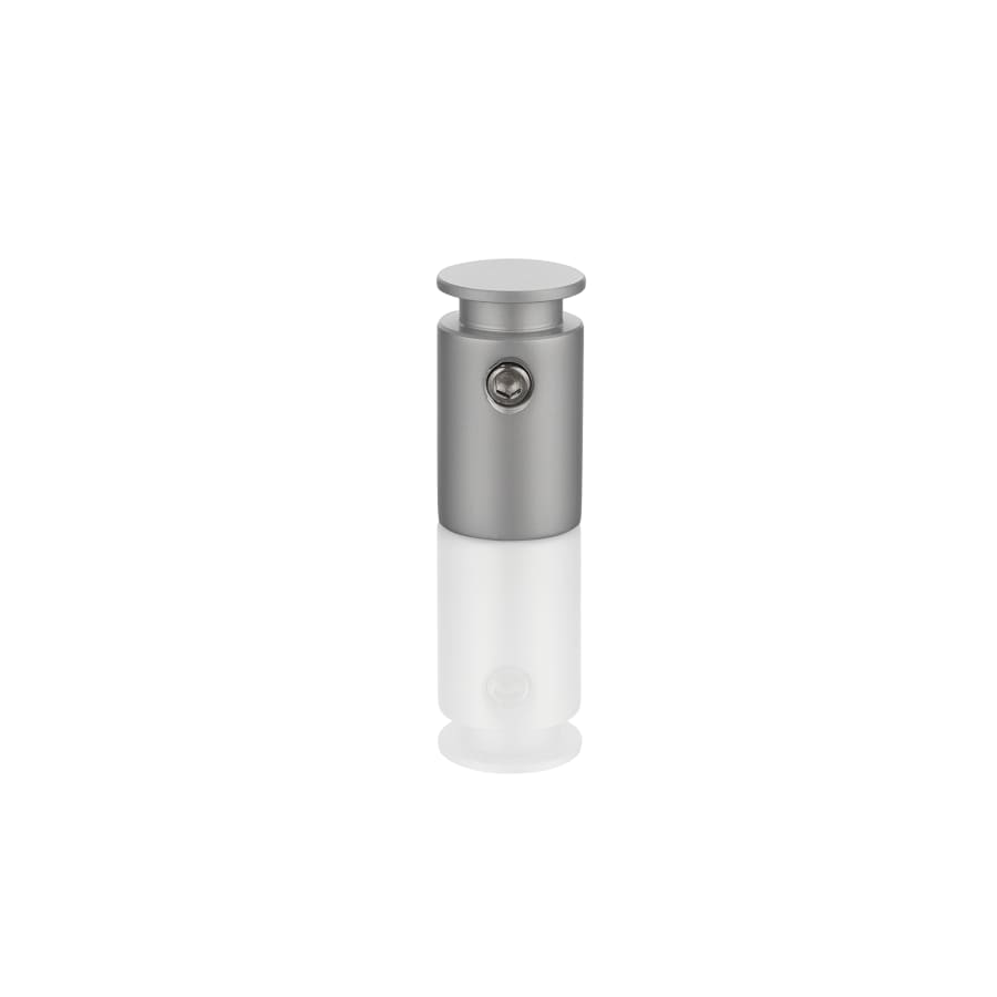 Sign Stand-Offs: Kota Pro Aluminum, Screw Cap and Multi-Layer (Sets of 4 or 12) - .51" x .83" Low Profile Tamper-Resistant, Satin Silver