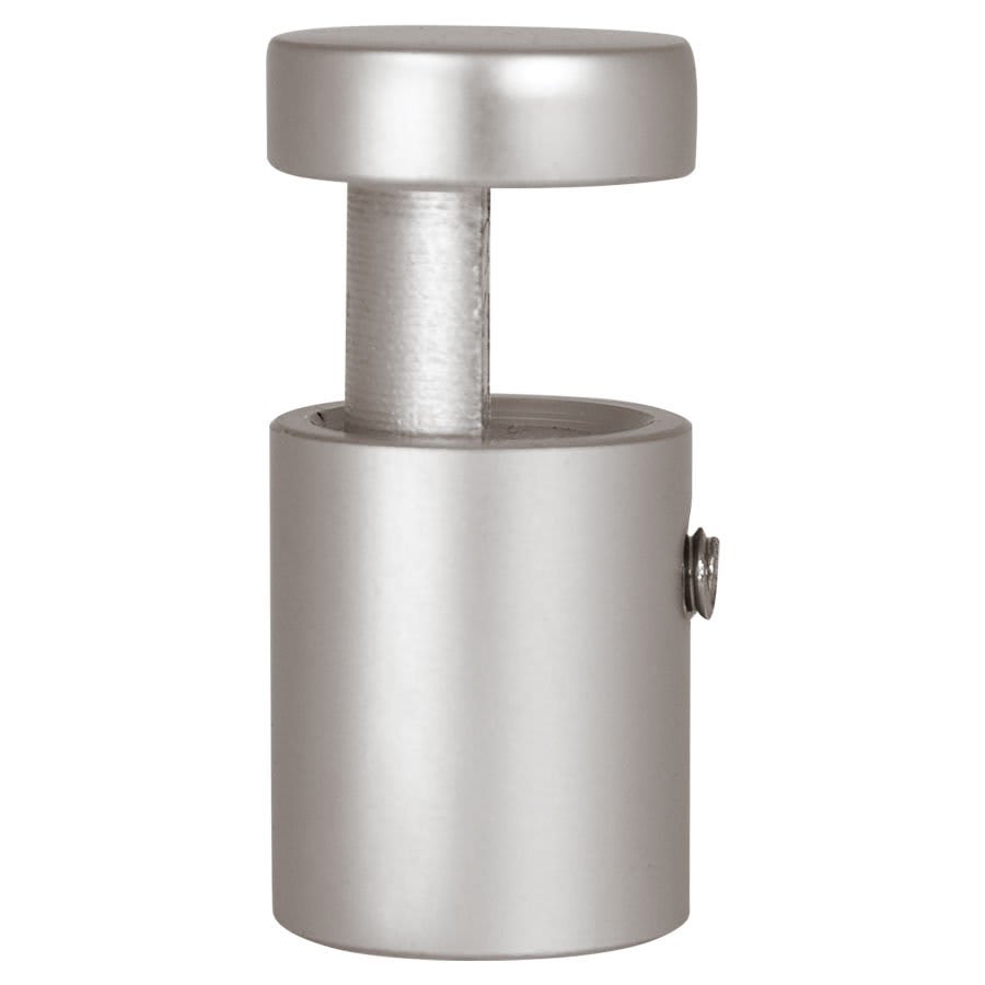 Sign Stand-Offs: Kota Pro Aluminum, Screw Cap and Multi-Layer (Sets of 4 or 12) - .63" x .75" Satin Silver Side Clamp