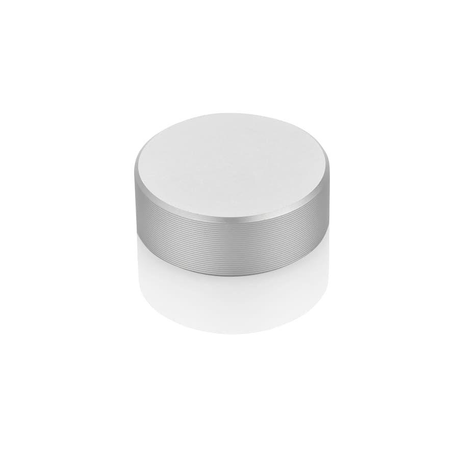 Sign Stand-Offs: Kota Pro Aluminum, Screw Cap and Multi-Layer (Sets of 4 or 12) - .87" Screw Cap, Satin Silver (Economy)