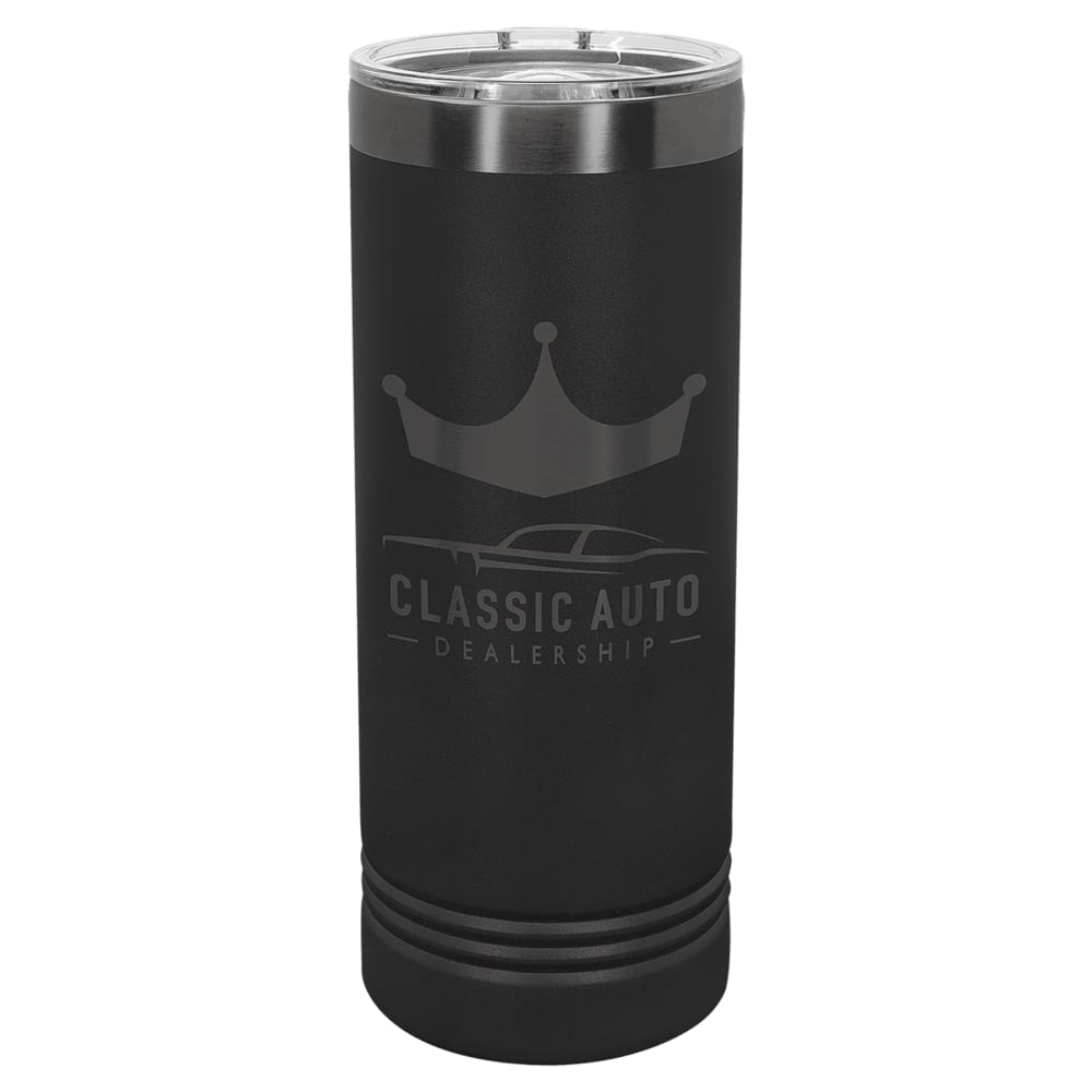 Personalized Polar Camel 22 oz. Skinny Tumbler - Black / Ghost Black