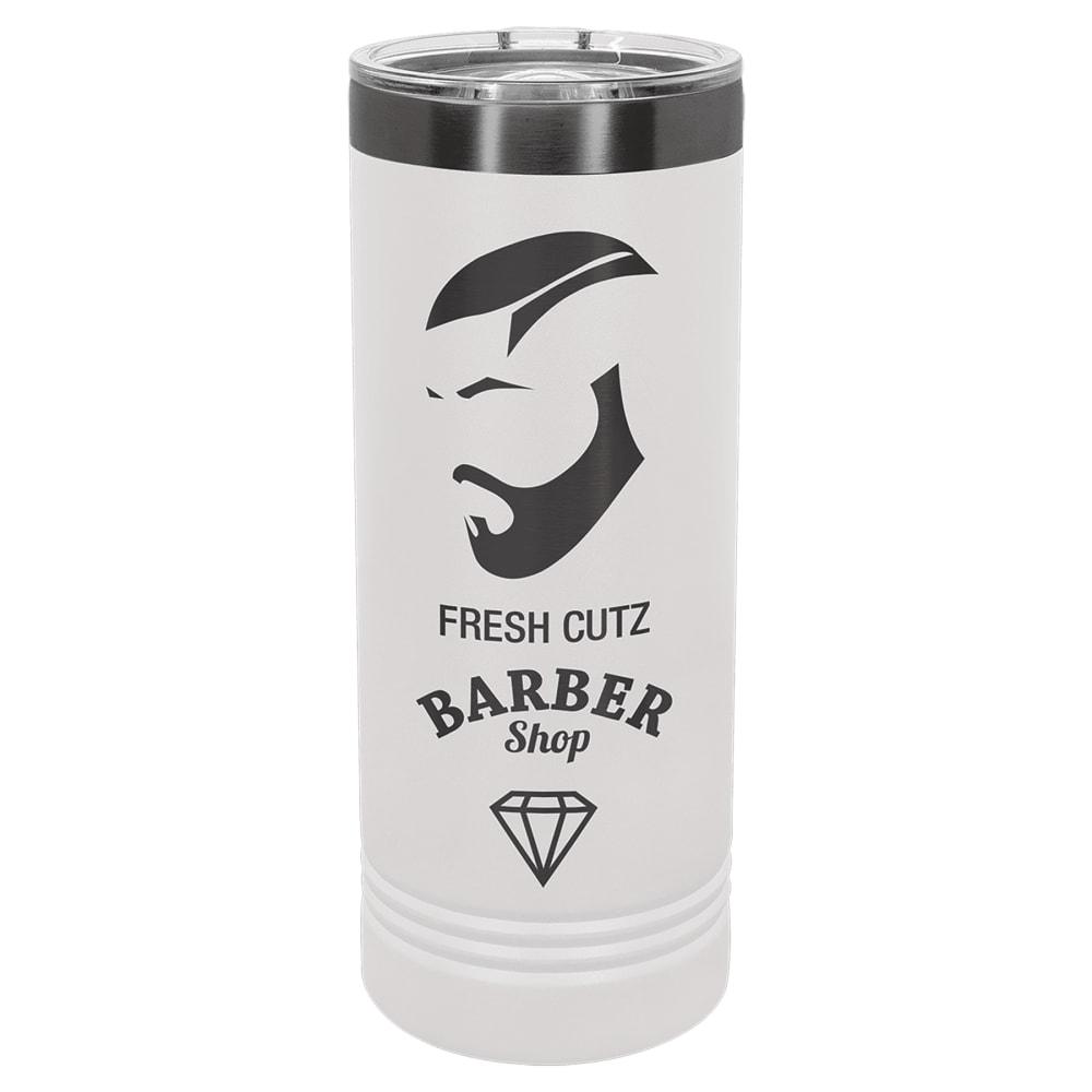 Personalized Polar Camel 22 oz. Skinny Tumbler - White / Ghost Black