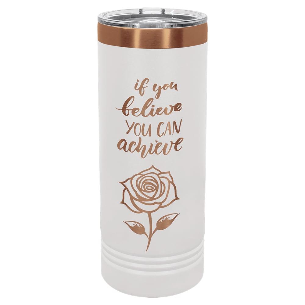 Personalized Polar Camel 22 oz. Skinny Tumbler - White / Rose Gold