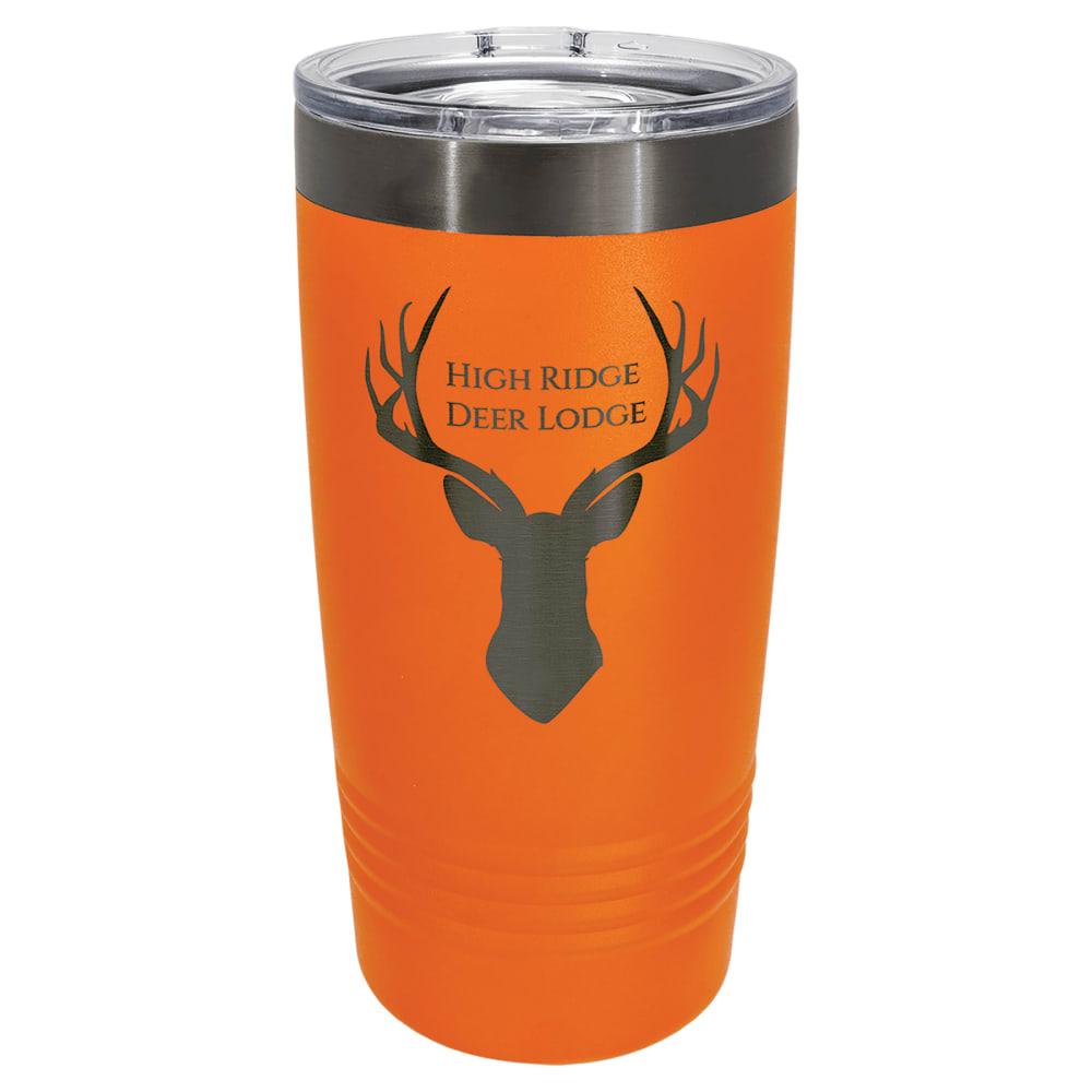 Personalized Polar Camel Tumbler with Slider Lid - 20 oz., Orange / Ghost Black