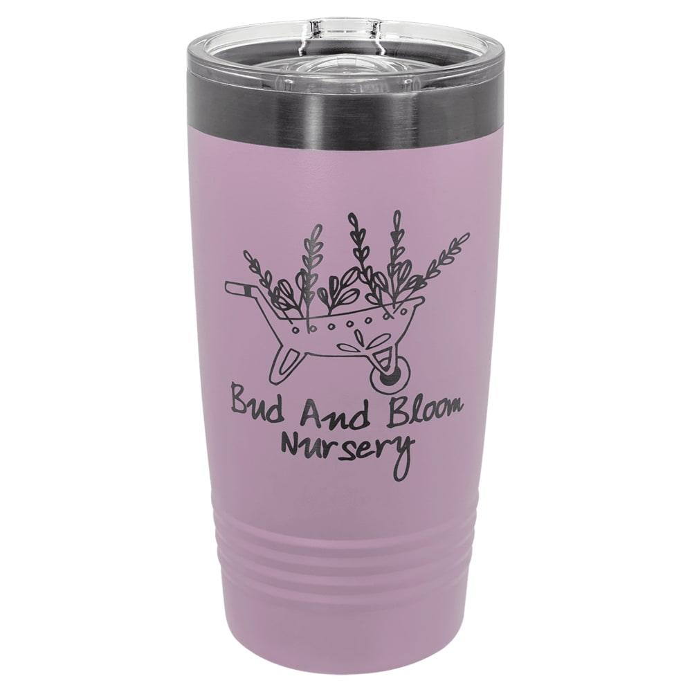 Personalized Polar Camel Tumbler with Slider Lid - 20 oz., Moody Lilac / Ghost Black