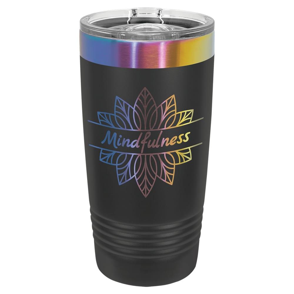 Personalized Polar Camel Tumbler with Slider Lid - 20 oz., Black / Prism